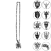 Collier pendentif crâne en acier inoxydable Lots Style croix tête de mort pendentif chaîne tuyaux