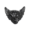 Collier pendentif tête de loup obsidien noir naturel bijoux cadeau cristal de quartz