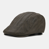 Collrown hommes Faux cuir fait à la main Stiching solide rétro chapeau avant béret chapeau