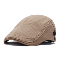 Collrown Hommes Gavroche Chapeau Coton Réglable Parasol Béret Casquette Ivy Gatsby Peintre Casquette Avant Pointue Décon