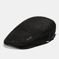 Collrown hommes loisirs maille respirant béret casquettes sport de plein air solide gavroche chauffeur de taxi chapeau p
