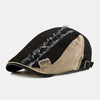 Collrown Hommes Tassel Couleur Correspondant Ivy Cap Étiquette Patch Casual Sauvage Réglable Bérets Plats Casquettes D&