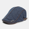 Collrown hommes tricot décontracté classique coupe-vent pare-soleil insigne en métal avant chapeau béret chapeau