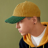 Collrown hommes velours côtelé contraste couleur décontracté Youth personnalité pare-soleil courbe bord casquette de bas