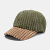 Collrown hommes velours côtelé contraste couleur décontracté Youth personnalité pare-soleil courbe bord casquette de bas
