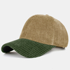 Collrown hommes velours côtelé contraste couleur décontracté Youth personnalité pare-soleil courbe bord casquette de bas