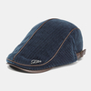 Collrown hommes velours côtelé décontracté classique coupe-vent pare-soleil insigne en métal avant chapeau béret chapeau