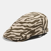 Collrown Khaki Beret Caps Casquette plate ajustable en coton à motifs variés
