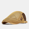 Collrown Men Mesh Ivy Cap Contraste Couleur Patchwork Respirant Casual Bérets Casquettes Plates