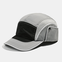 Collrown Splicing Casquette de baseball à double usage avec écran solaire Respirable Cool Flat Hat