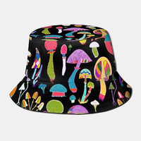 Collrown Unisexe Colorful Motif champignon Imprimé Casual Soft Chapeau de voyage en plein air