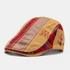 Collrown unisexe Patchwork lettre motif broderie décontracté Vintage béret casquette plate avant chapeau