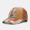 Collrown unisexe patchwork treillis motif mode jeune chapeau de baseball pare-soleil