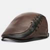 Collrown Casquette de béret en cuir Artificia pour homme