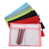 Coloré Double Couche Toile Tissu Zipper Livre Crayon Stylo Cas Sac Fichier Document Sacs