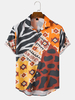 Colorful Chemises à manches courtes avec blocs de couleurs pour hommes