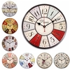 Colorful grande horloge en bois de mur Vintage rustique Shabby pour l