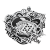 Combinaison autocollant 60pcs noir et withe auto pour Auto Truck Vehicle Motorcycle Decal