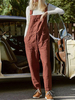 Combinaison femme 100% coton couleur unie cheville Longueur avec poches latérales