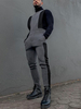 Combinaison sans manches en patchwork de blocs de couleur pour hommes