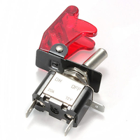 Commande de commutateur bascule de voiture rouge couverture LED spst bascule 12v 20 a sur off