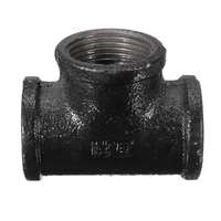Connecteur de raccord de plomberie de tuyau croisé fileté en fonte malléable à 3 voies de 3/4 po