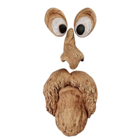 Écorce fantôme visage caractéristiques du visage décoration pâques en plein air accessoires créatifs drôle visage en for