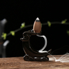 Céramique Backflow Encens Brûleur À Cône Encens Bâton Titulaire Flux Nuage Lune Lotus Étang Parfumé Encensoir Décor