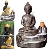 Céramique Bouddha Encens Statue Bouddhiste Fumée Backflow Cône Encensoir Support de Brûleur Home Decor