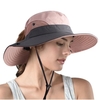 Écran solaire UV Protection pêche alpinisme chapeau de soleil sauvage bord pliable réglable seau chapeau pour femme