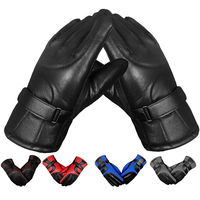 Écran tactile antidérapant / gants en cuir plus chaud thermique coupe-vent imperméable moto de ski