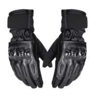 Écran tactile de moto gants pleins doigts extérieur anti-dérapant hiver chaud imperméable sport noir