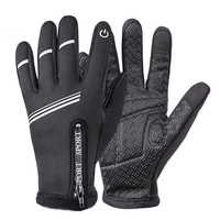 Écran tactile poignet hiver coupe-vent en laine chaude doublure ski gants de vélo doigt complet