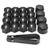 Écrous de boulon de roue de 17mm,  capuchons de blocage,  outil de retrait,  clé,  gris noir,  pour Audi