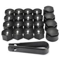 Écrous de boulon de roue de 17mm,  capuchons de blocage,  outil de retrait,  clé,  gris noir,  pour Audi