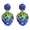 Côté double mignon plein strass fraise boucles d