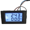 D69-2042 Voltmètre AC Numérique Ampèremètre 300V 100A Bleu LCD Combo Ampèremètre Volt Double Panneau + CT 110V