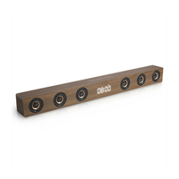 D80 en bois 6 haut-parleurs horloge bluetooth subwoofer 3D haut-parleur stéréo maison TV EchoWall son cinéma maison pour