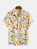 Daisy Spray Lively 3D Ensemble Imprimé Col Rabattu Hawaii Vacances Chemises À Manches Courtes Pour Hommes Femmes