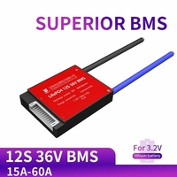 DALY 12S 36V 15A 20A 30A 40A 50A 60A étanche BMS pour Lifepo4 Batterie carte de Protection 3.2V avec même port ou port s