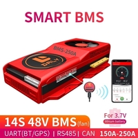 DALY BMS 14S 48V 150A 200A 250A Bluetooth 485 vers périphérique USB CAN NTC UART Software Li-on Batterie Carte de Protec