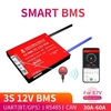 DALY BMS 3S 12 V 30A 40A 60A Bluetooth 485 vers périphérique USB NTC UART logiciel Togther Lion LiFepo4 Batterie carte d