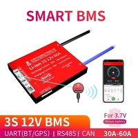 DALY BMS 3S 12 V 30A 40A 60A Bluetooth 485 vers périphérique USB NTC UART logiciel Togther Lion LiFepo4 Batterie carte d