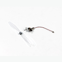 Dancing Wings Hobby Moteur Brossé 4x12mm + Hélice 76mm + Servo 1.7g + Mini Récepteur DIY Micro Système dAlimentatio