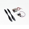 Dancing Wings Hobby Moteur Brossé 7x16mm + Hélice 4 pouces + Servo 1.7g + Mini Récepteur DIY Micro Système dAliment