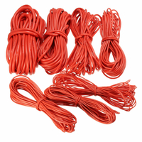 DANIU 10 Mètres Câble en Filde Silicone Rouge 10/12/14/16/18/20/22AWG Câble flexible