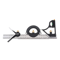 DANIU 12 pouces 300mm règle dangle carré combinaison réglable 45/90 degrés avec niveau à bulle