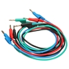 DANIU 4pcs 1M Banane 4mm vers Banana Plug Fil de câble de test en silicone Soft pour multimètre 4 couleurs
