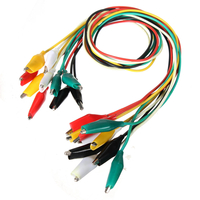 DANIU 50pcs 50cm câble de câble de sonde de test de pince crocodile à pince double
