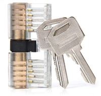 DANIU 5Pins Flat Lock Pick Practice Cadenas Crescent Lock Pick Practice Outil de formation de cadenas pour serrurier